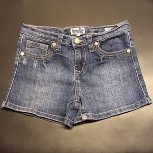 Karma blue ultra stretch girls jean shorts